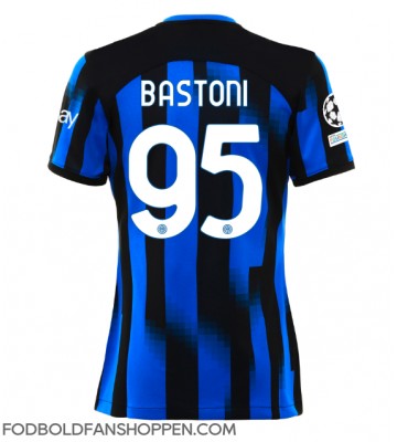 Inter Milan Alessandro Bastoni #95 Hjemmebanetrøje Dame 2023-24 Kortærmet